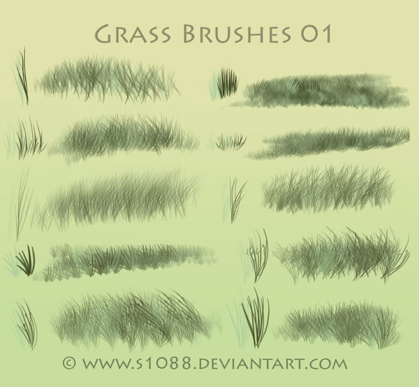 Free PS Grass Brushes 01