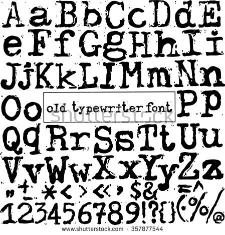 Vector Old Typewriter Font