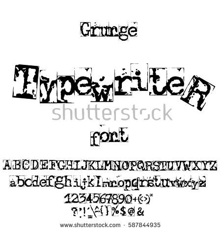 Vintage Grunge Typewriter letters