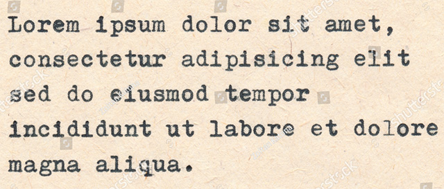 Typewriter Text on an Aged Paper