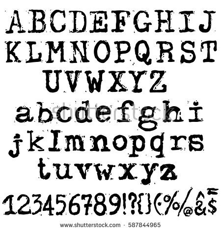 Vector Old Typewriter Font 