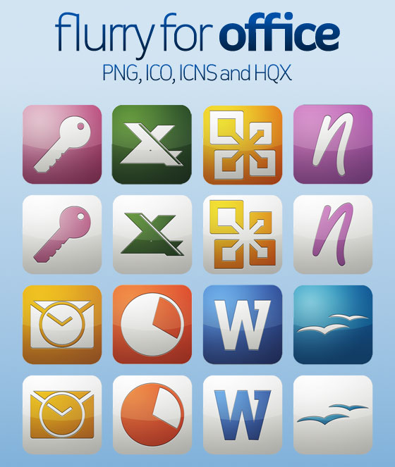 Flurry Icons for Office
