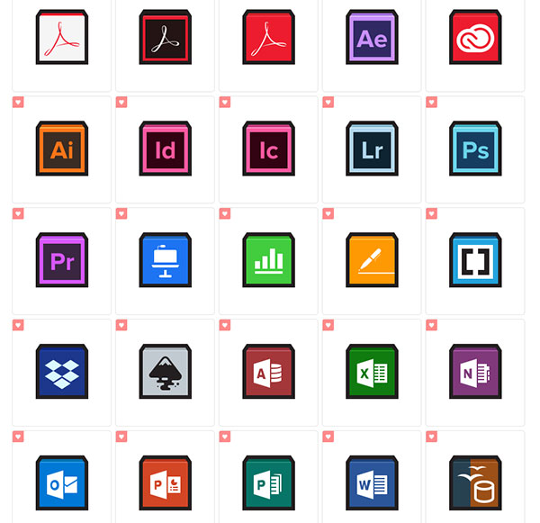 Flat Strokes App Icons by Hopstarter