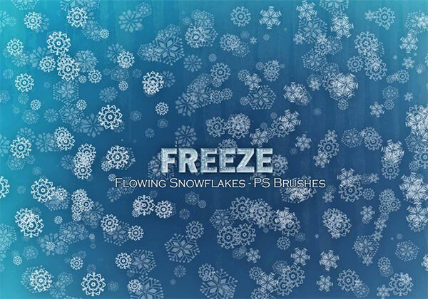 20 Freeze Snowflakes PS Brushes Abr. Vol10