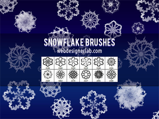 Free Snowflake Brushes by xara24