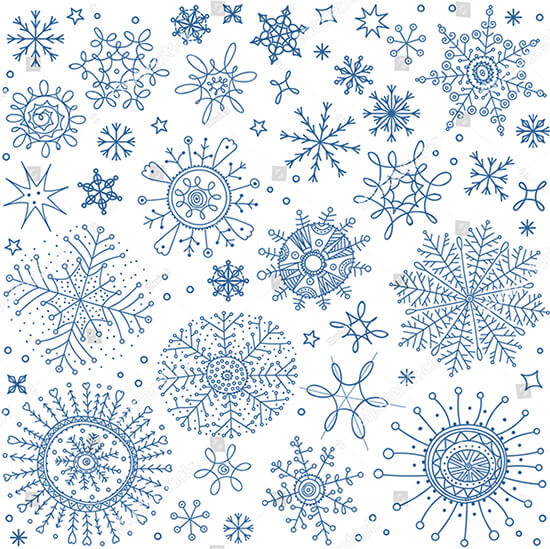 Snowflakes and Winter Symbols