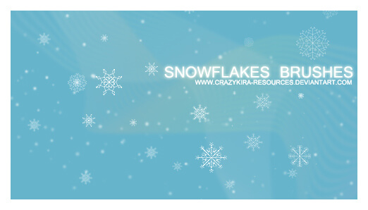 Snowflakes Brushes by crazykira-resources