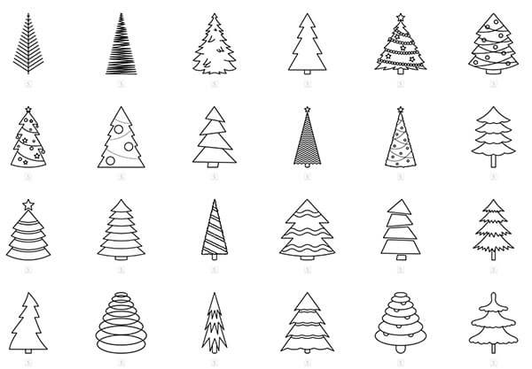 Christmas Trees Line Craft