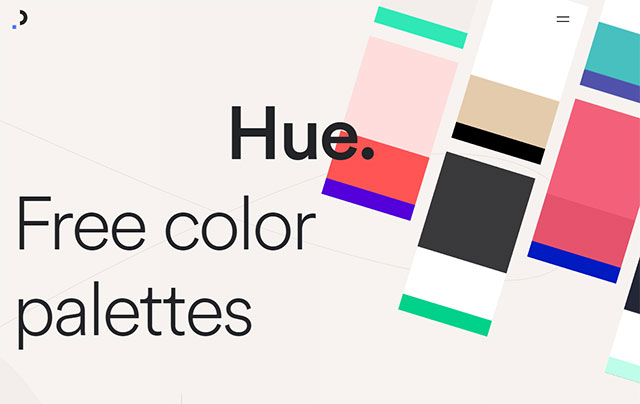 Hue. Free color palettes