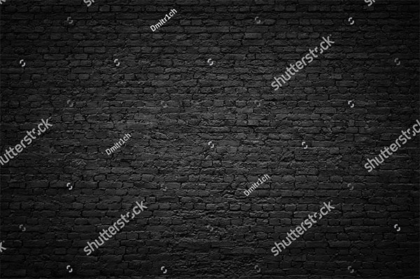 Gloomy Background Black Brick Wall