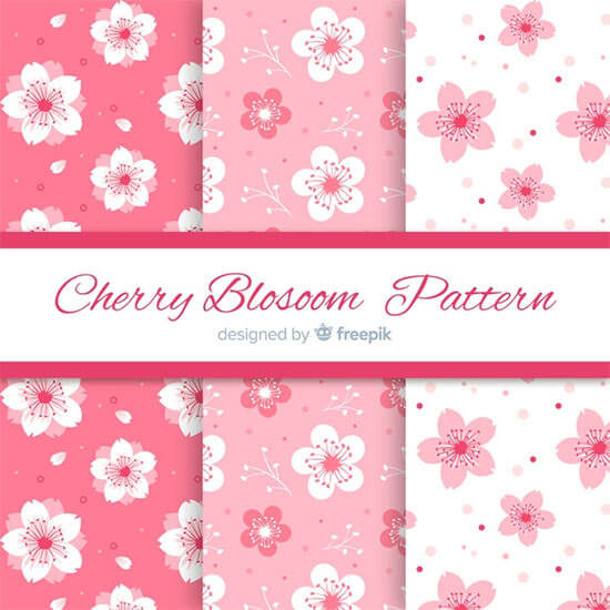 Ink Cherry Blossom Patterns