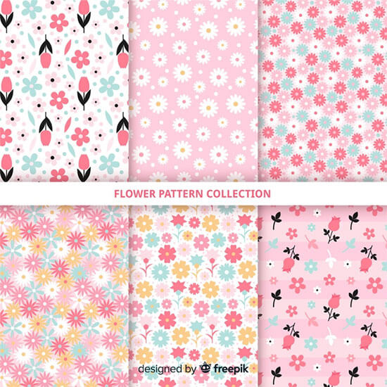 Hand Drawn Flower Pattern Collection