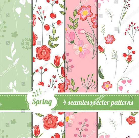 Collection of Patterns Stylized Roses