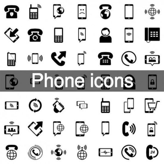 Иконки телефоны и смартфоны (25+ бесплатных наборов)