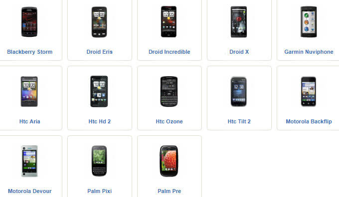Various Smartphones
