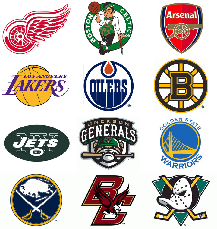 60+ спортивных логотипов команд, клубов и не только