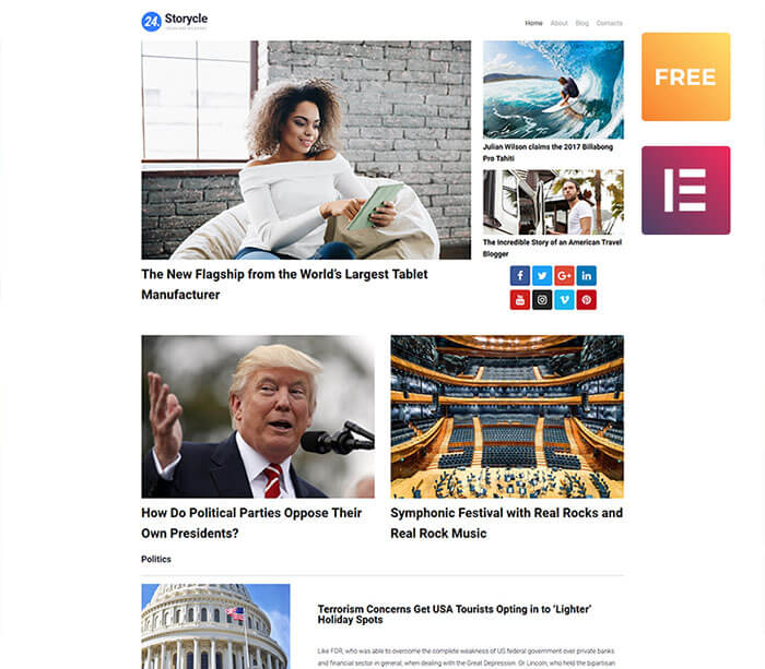 24.Storycle lite - Multipurpose News Portal Elementor