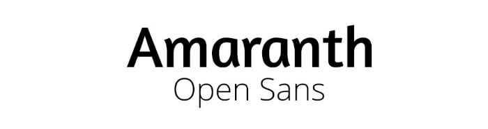 Amaranth + Open Sans