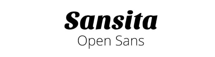 Sansita + Open Sans