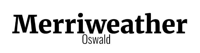 Merriweather + Oswald