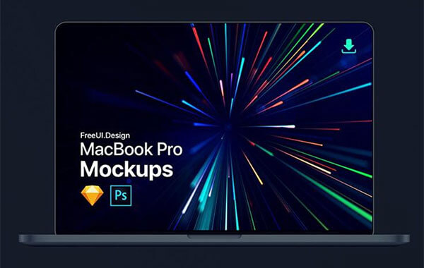 New MacBook Mockup | Photoshop + Sketch