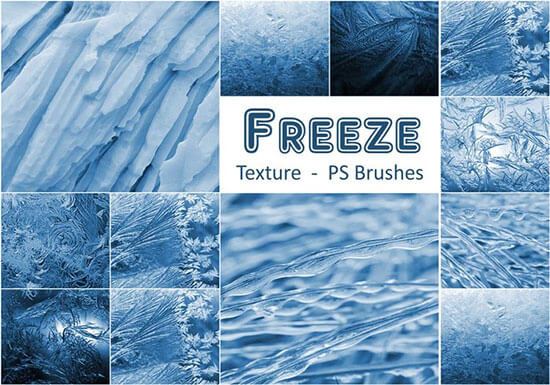 20 Freeze Texture PS Brushes Abr. Vol.10