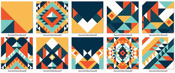 10 Colorful Geometric Patterns
