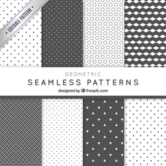 Abstract Geometric Grey Patterns Pack