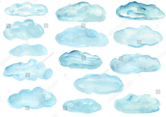 Clouds Painted by Watercolor