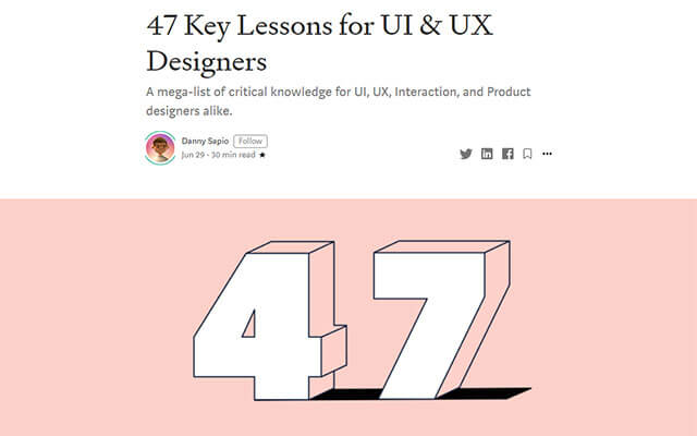 47 Key Lessons for UI & UX Designers