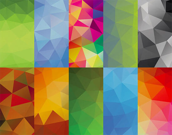 10 Colored Polygonal